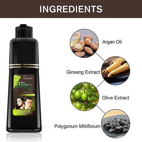 200ml Lichen Hair Color Shampoo Black/dark brown View Gallery - Pakistan