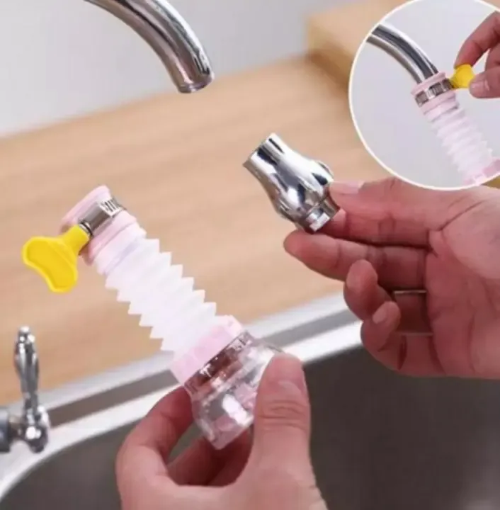 Kitchen Shower Splash Fan Faucet With Clip Water-saving Filter tap nozzle extended Each ( Random Color ) View Gallery - Pakistan