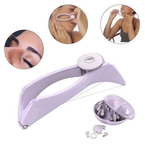 Eyebrow Threading Tool – Modern Plastic Cotton Facial &amp;amp; Body Hair Remover for Women - Random Color