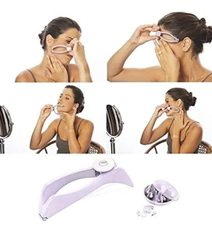 Eyebrow Threading Tool – Modern Plastic Cotton Facial &amp; Body Hair Remover for Women - Random Color View Gallery - Pakistan