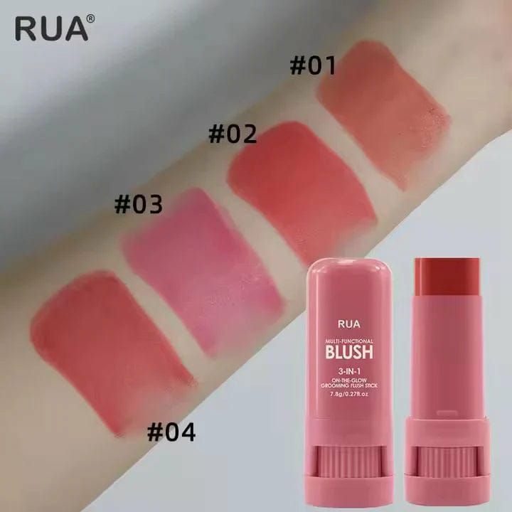 High-Pigment Matte Blush Stick – Long-Lasting, Water-Resistant &amp; Blendable Contour Balm - Random Shades View Gallery - Pakistan
