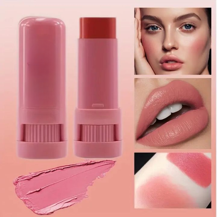 High-Pigment Matte Blush Stick – Long-Lasting, Water-Resistant &amp; Blendable Contour Balm - Random Shades View Gallery - Pakistan