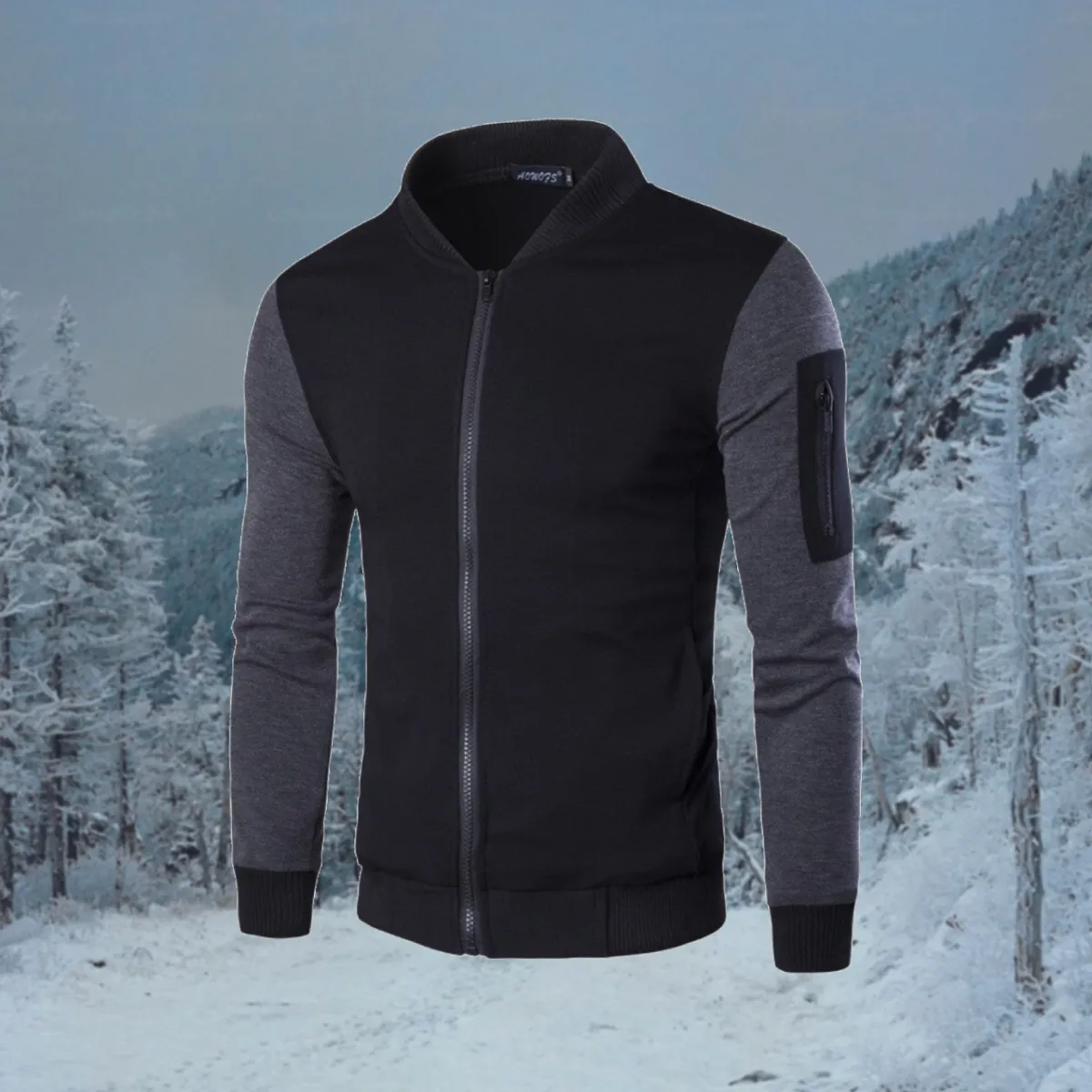 Grey Sleeve Style Full Jacket - Elevate Your Style with Our Dashing Full Bazo Jacket: Fashionable, Trendy, Premium Quality, and Finely Stitched View Gallery - Pakistan