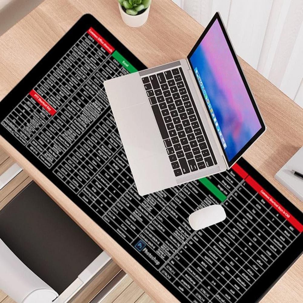 Keyboard Mouse Mat - Shortcut Key Pattern Mouse Keyboard Pad,Extra Large Keyboard Pad with Office Software Shortcuts Pattern,Computer Non-Slip Mat for Desk PC, Laptop,Office (C, L: 900 * 400 * 3mm) View Gallery - Pakistan