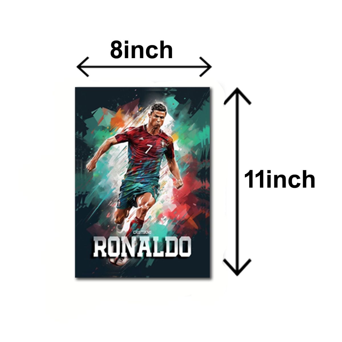 set of 3 Cristiano Ronaldo CR7 Wooden Sticky Photo Frame | Football Wall Art for Home Décor Photo Frame for Wall | Sticky Photo tiles For Room Decor/For Football Fans Gift View Gallery - Pakistan