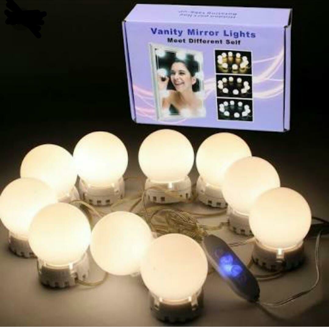 Vanity Light LED Bulbs for Makeup Mirror Stand 10 Bulbs with 3 Light Modes