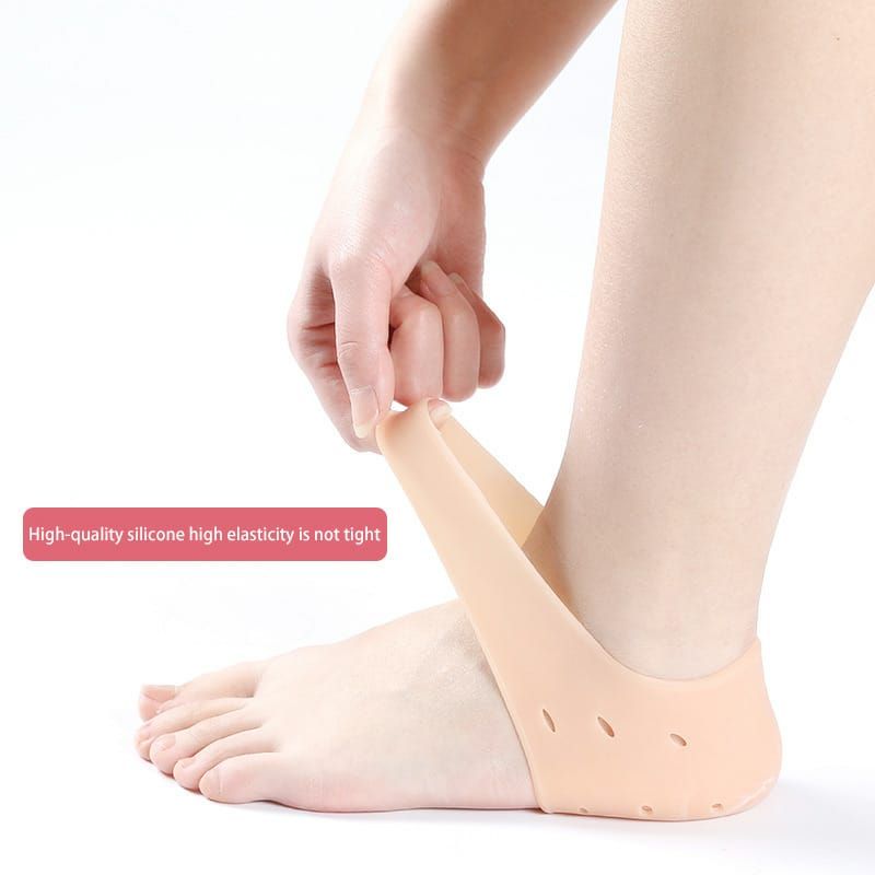 Pair of half Heel Pain Anti Crack Silicone Set - Anti Crack  For Pain Relief Unisex With Box View Gallery - Pakistan