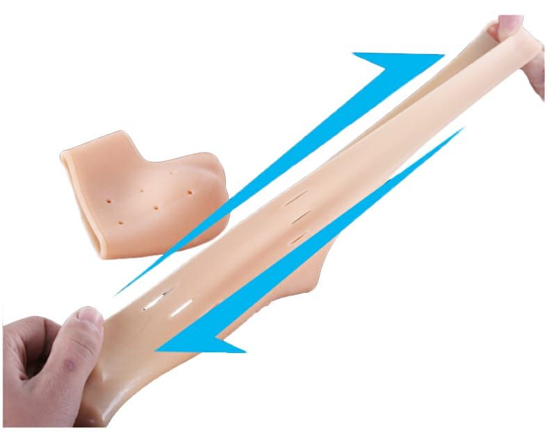 Pair of half Heel Pain Anti Crack Silicone Set - Anti Crack  For Pain Relief Unisex With Box View Gallery - Pakistan