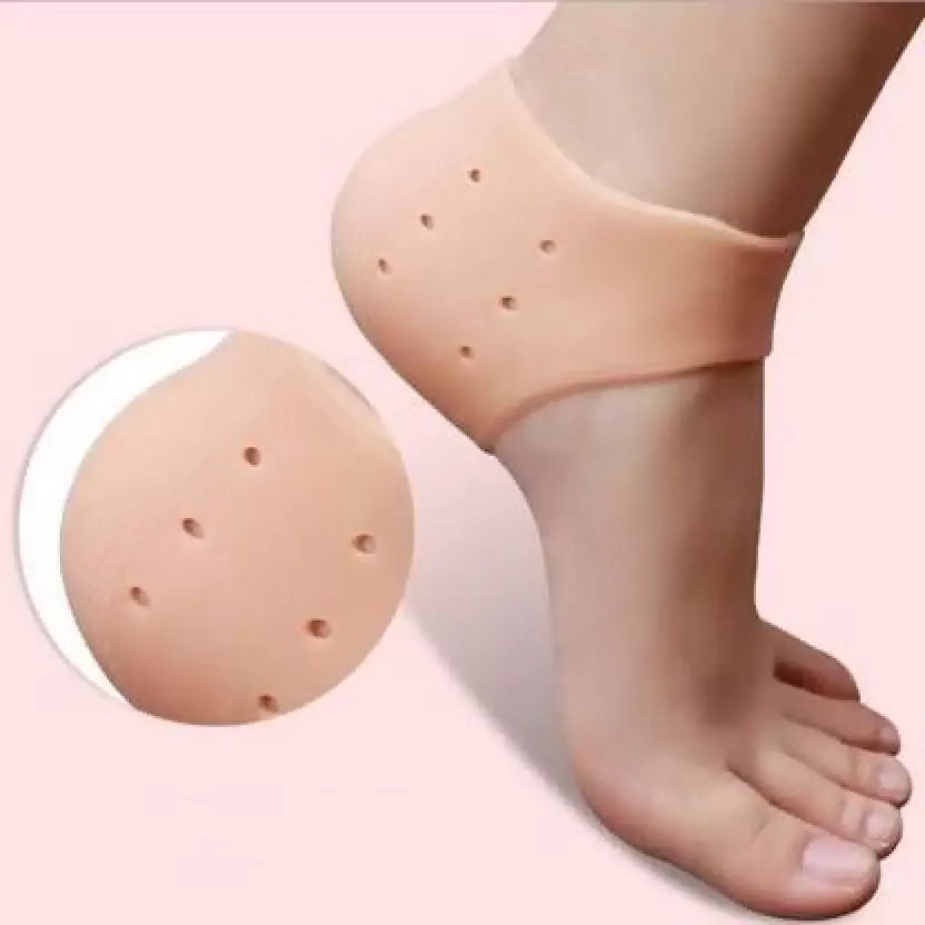 Pair of half Heel Pain Anti Crack Silicone Set - Anti Crack  For Pain Relief Unisex With Box View Gallery - Pakistan