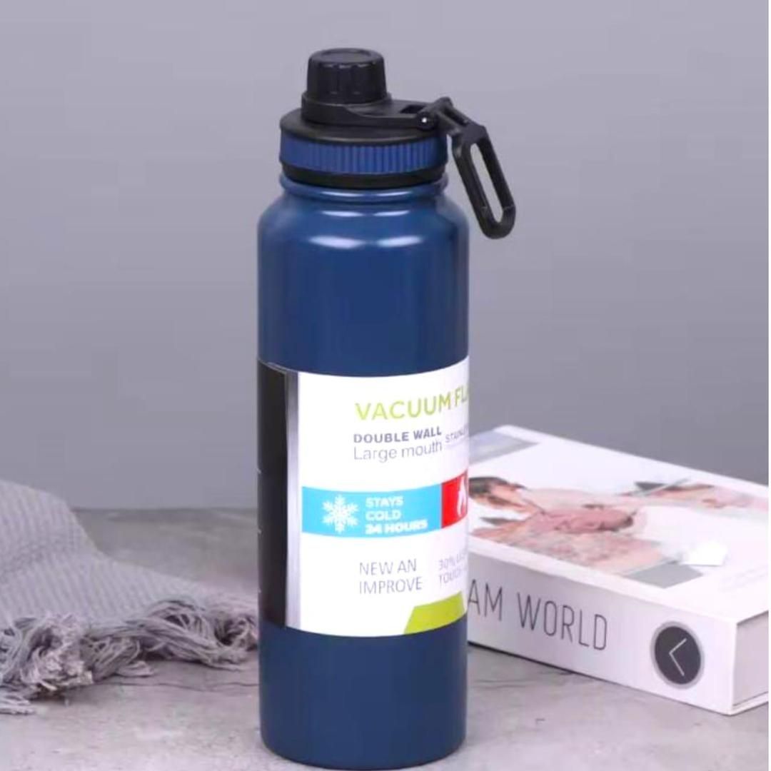 Insulated Vacuum Water Bottle [800ml] | Keeps Drinks Hot or Cold (Random Color) View Gallery - Pakistan