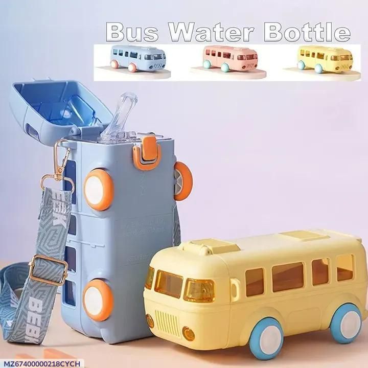 School Bus Water Bottle (Straw Bottle) | School Bus Design Kids Water Bottle View Gallery - Pakistan