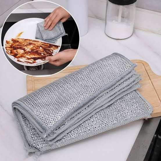 (pack off 10) Dish washing Cleaning cloth | Wire Dish washing Rugs for Kitchen Dishes View Gallery - Pakistan
