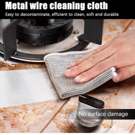 (pack off 10) Dish washing Cleaning cloth | Wire Dish washing Rugs for Kitchen Dishes View Gallery - Pakistan