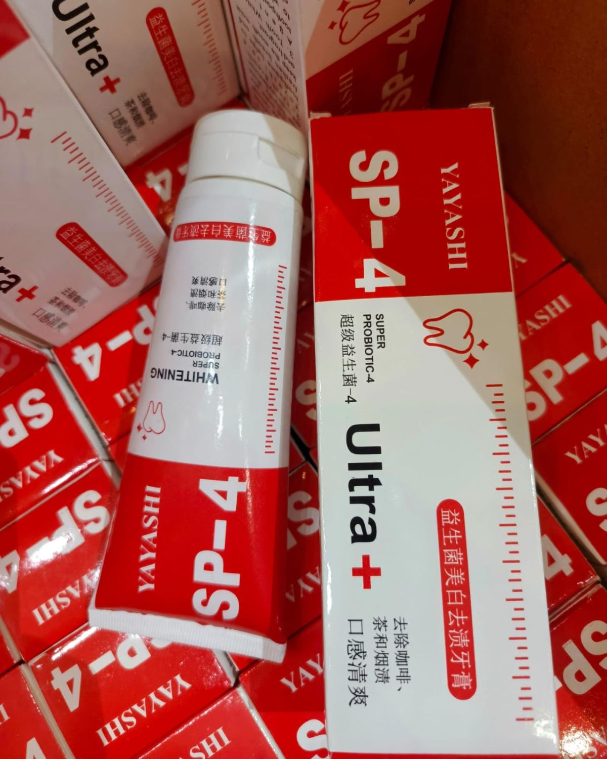 Yayashi Sp-4 Ultra Whitening Toothpaste Probiotic Stain Remover / Stain Removing Toothpaste, Protects Gums Freshens Breath, for Everyone View Gallery - Pakistan