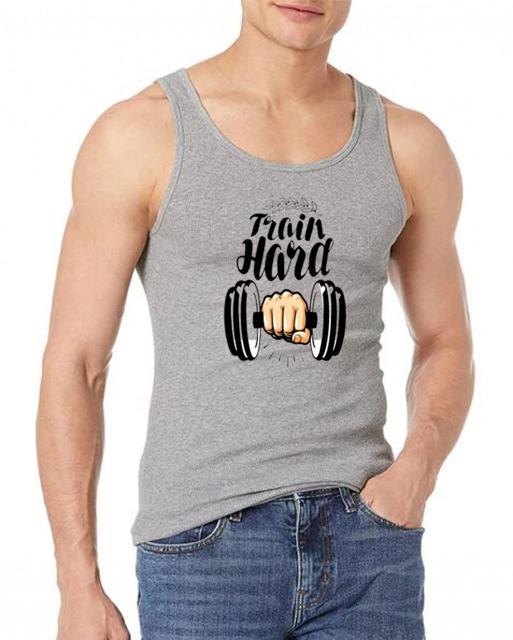 Jersey Gym Sando Tanks Top For Men [White] | Crossfit Clothing Male Casual Stringer Singlet Vest Undershirt