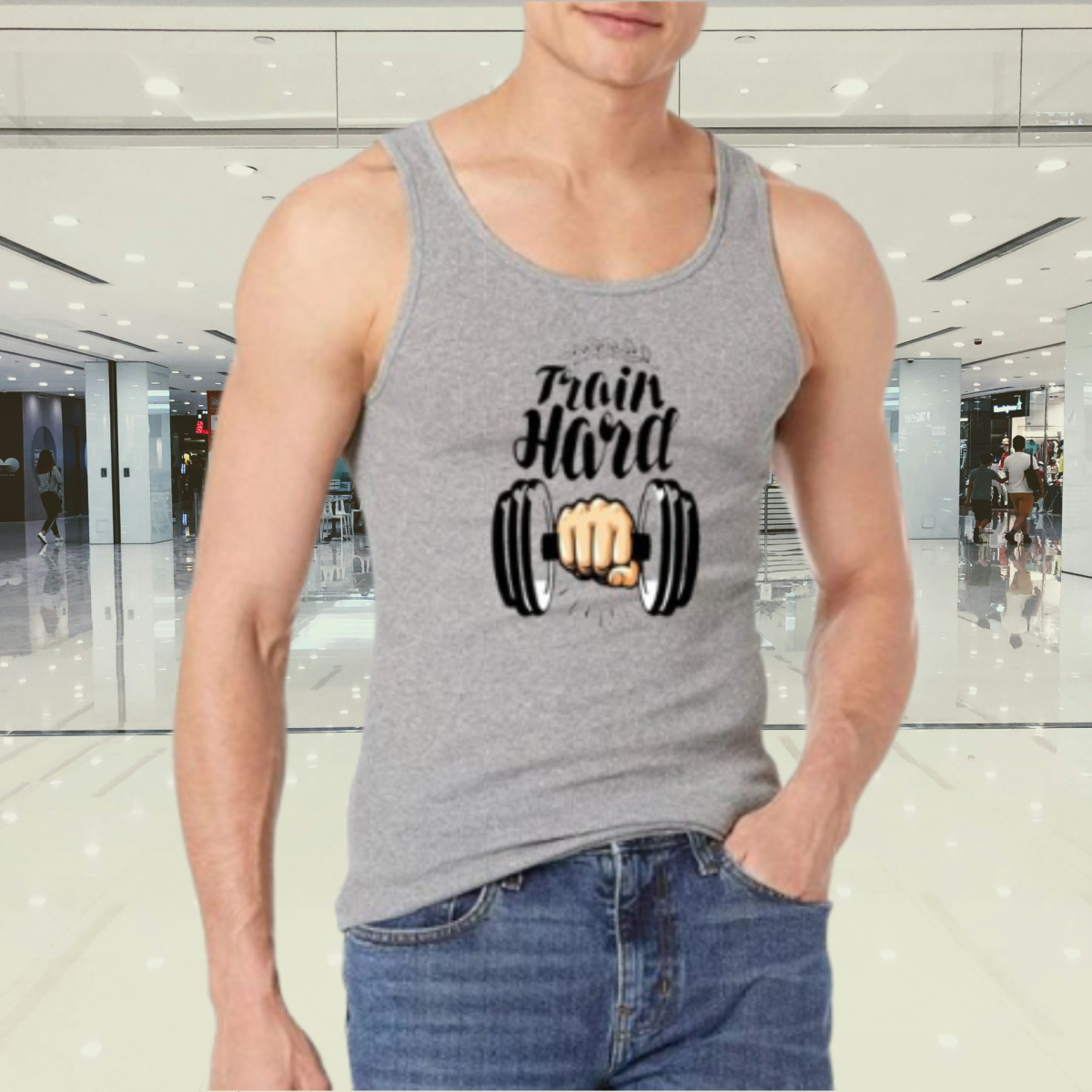 Jersey Gym Sando Tanks Top For Men [White] | Crossfit Clothing Male Casual Stringer Singlet Vest Undershirt View Gallery - Pakistan