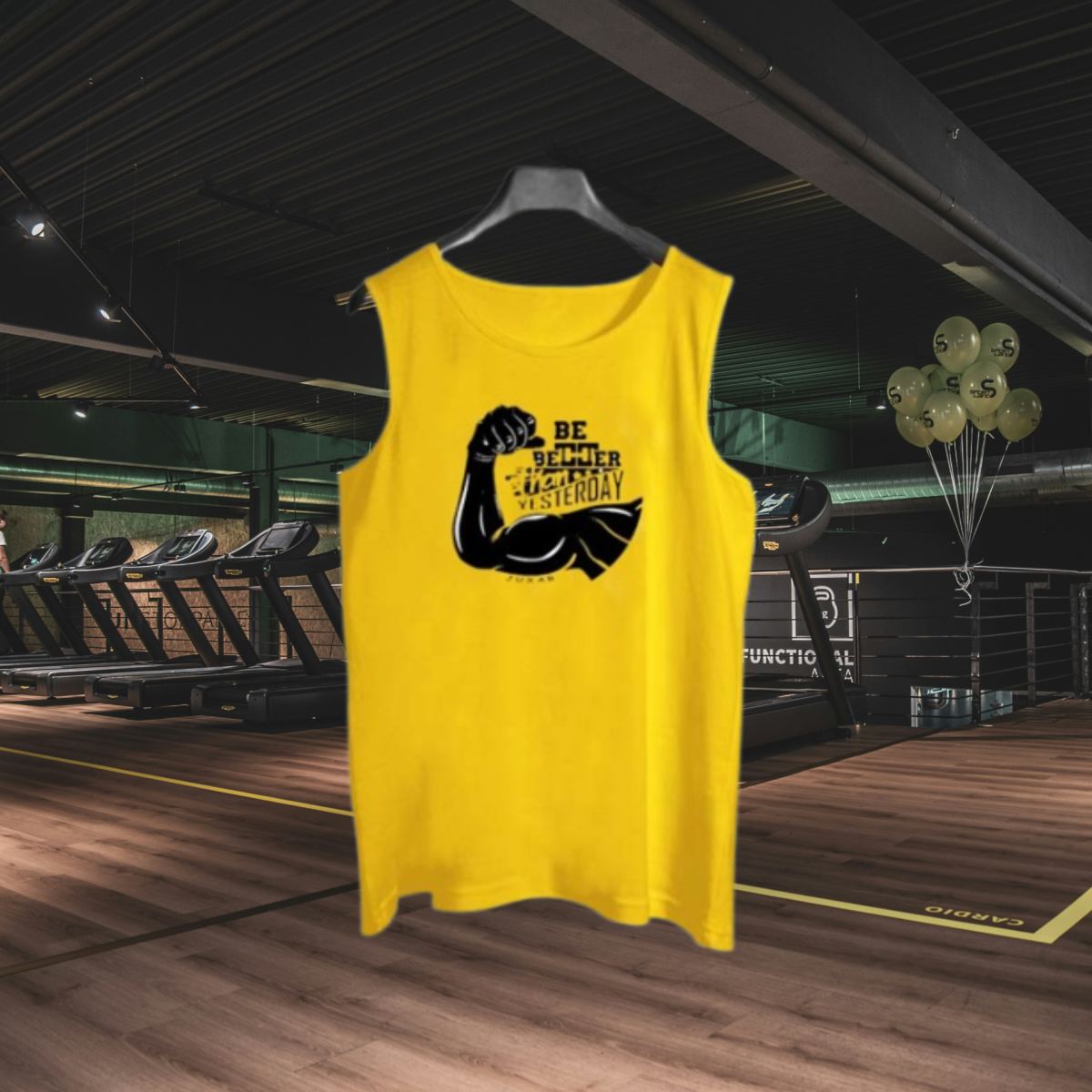 Vest- undershirt Jeans knit Men's Wear [Yellow] | Sleeve-Less 100% Pure Sando View Gallery - Pakistan