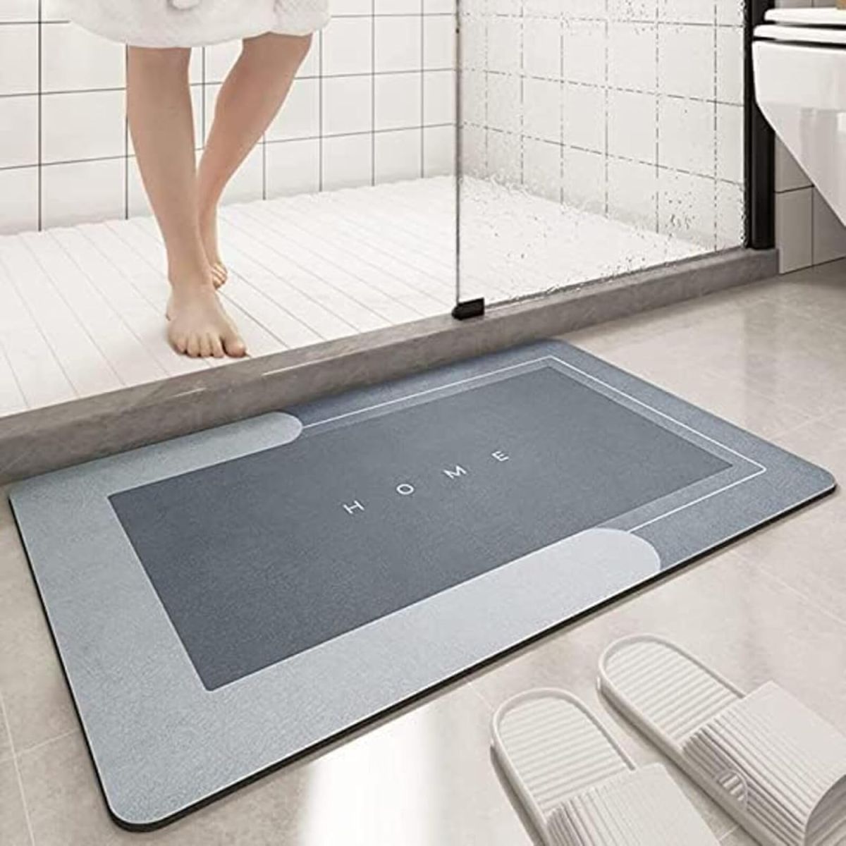 Super Absorbent, Quick-Drying Thin Bath Mat – Non-Slip, Stain-Resistant Bathroom Rug for Bathroom, Kitchen, Living Room – Easy to Clean - Door Mat, Anti-Slip Bath Mat Quick Drying Absorbent Mat for Home and Kitchen (Random Color) View Gallery - Pakistan