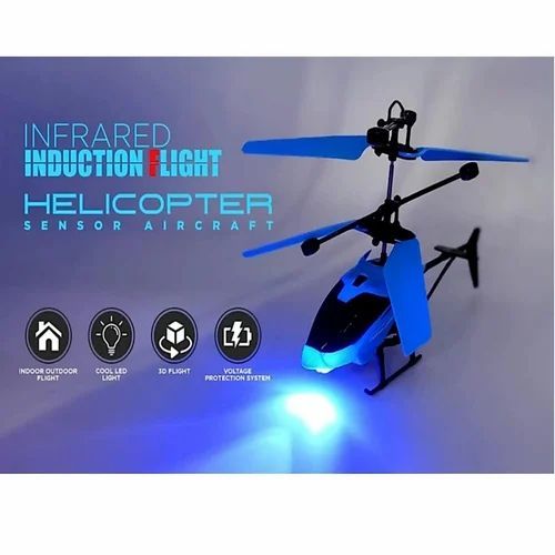Infrared Induction LED Helicopter – Hand Sensor Controlled, Rechargeable Flying Toy | Helicopter For Children | Toy For Baby - Random Color - Model: JQ-1111 View Gallery - Pakistan