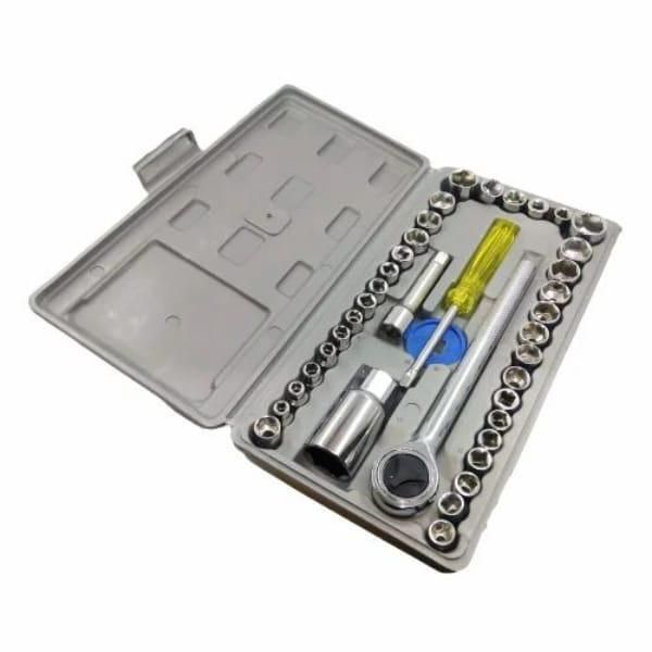 Aiwa 40-Piece Socket Wrench Tool Kit with Screwdrivers and Socket Set – Durable Hand Tool Set for Home, Auto Repair, and Mechanical Use – Compact Storage Case Included View Gallery - Pakistan