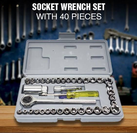 Aiwa 40-Piece Socket Wrench Tool Kit with Screwdrivers and Socket Set – Durable Hand Tool Set for Home, Auto Repair, and Mechanical Use – Compact Storage Case Included View Gallery - Pakistan