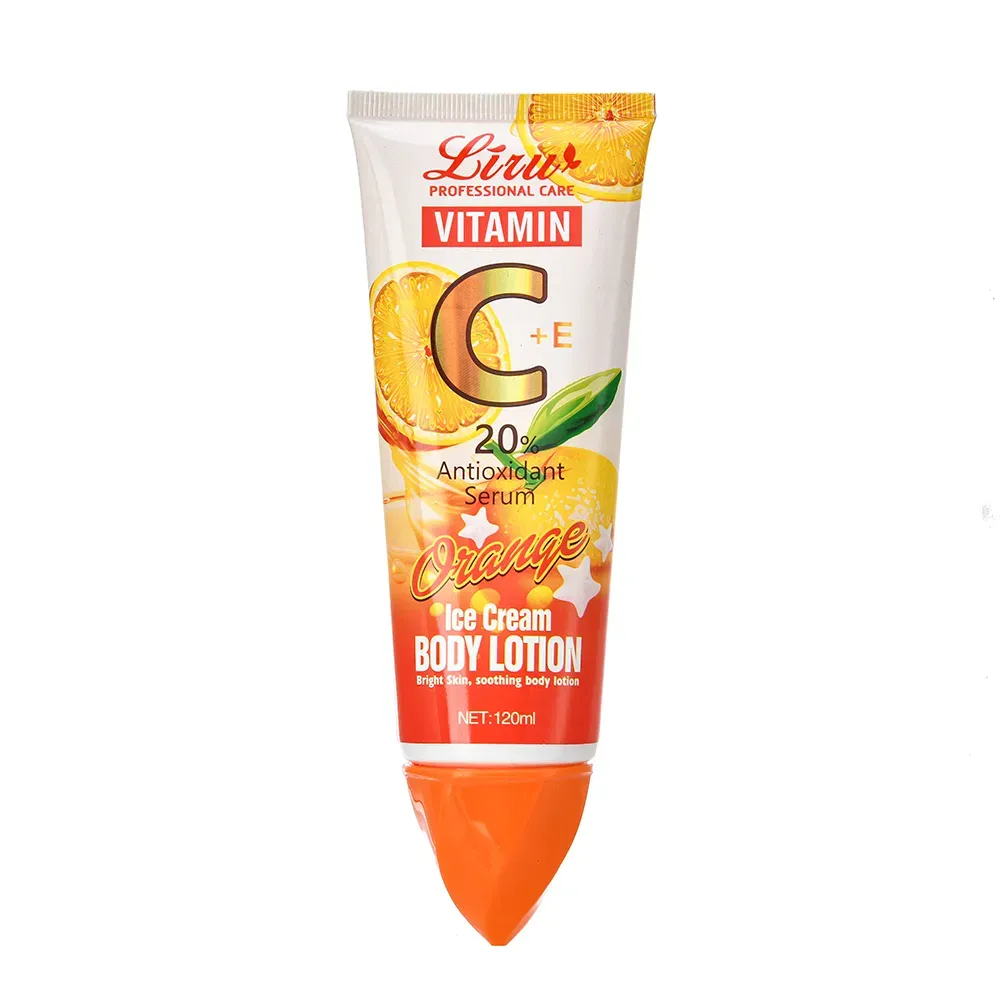 Liru Vitamin C + E 20% Antioxidant Serum Body Lotion – Orange Ice Cream Formula for Bright &amp; Soothing Skin (120ML) - Without Box View Gallery - Pakistan