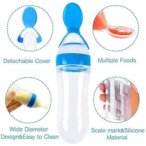 Baby Spoon Feeder Silicone Bottle Feeding (Random Color) View Gallery - Pakistan
