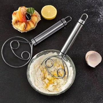 Manual Non Stick Steel Flour Cream  Mixer Beater | Dough Whisk Mixer, Kitchen Baking Blender Tool View Gallery - Pakistan