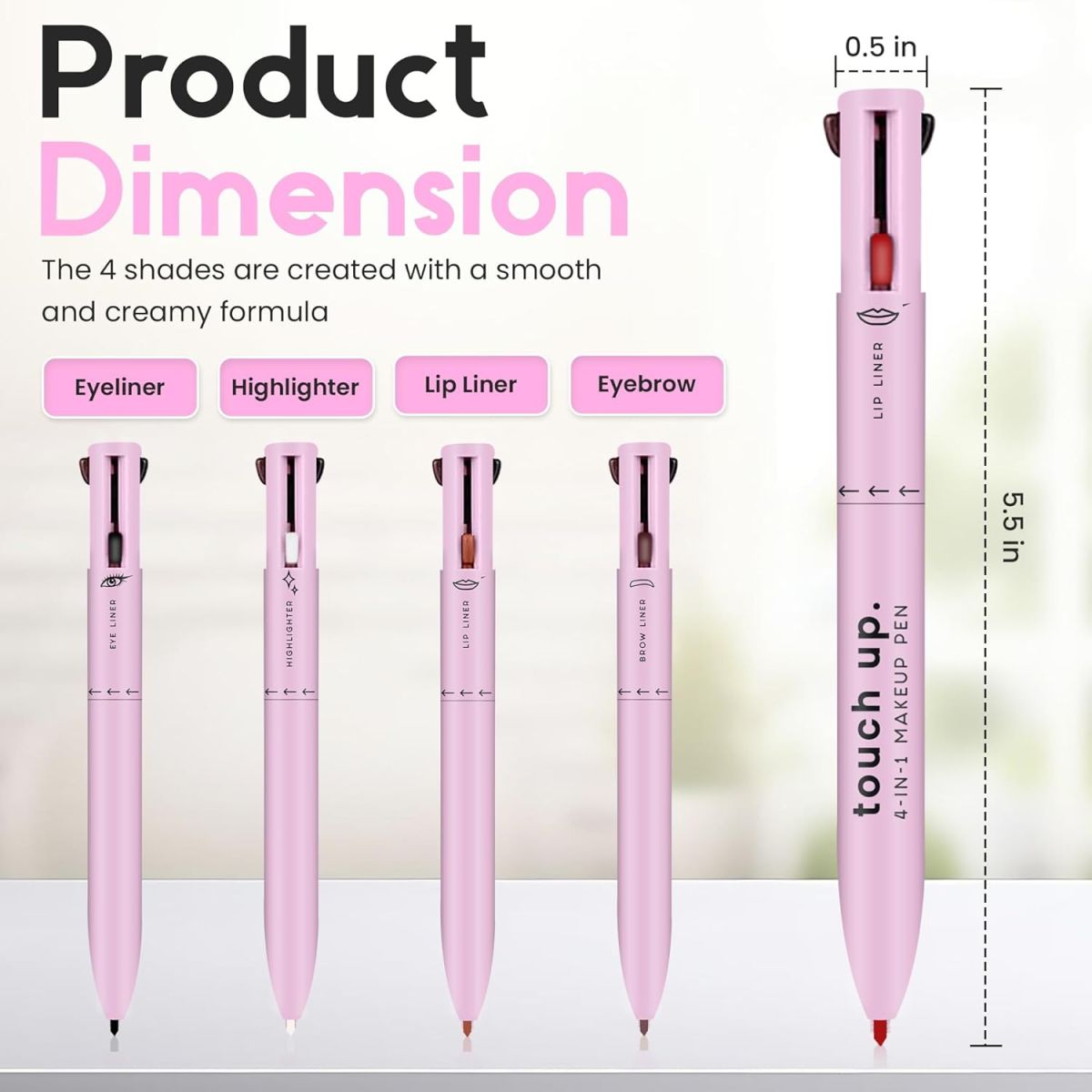 4 in 1 makeup pen for kids women females Makeup Pen - Refillable Makeup Pen for Easy Travel - Portable Makeup Set with Colored Eyeliner View Gallery - Pakistan