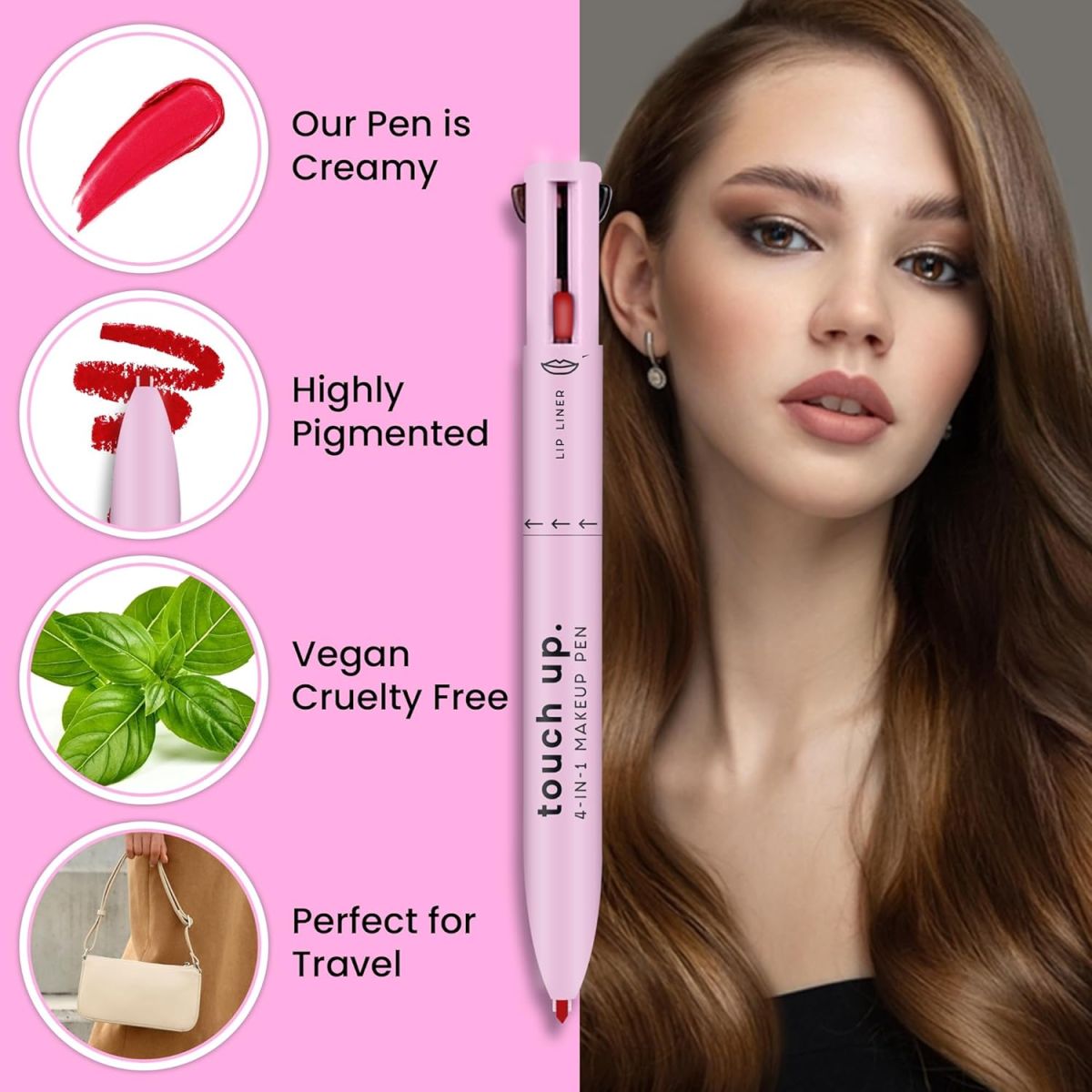 4 in 1 makeup pen for kids women females Makeup Pen - Refillable Makeup Pen for Easy Travel - Portable Makeup Set with Colored Eyeliner View Gallery - Pakistan