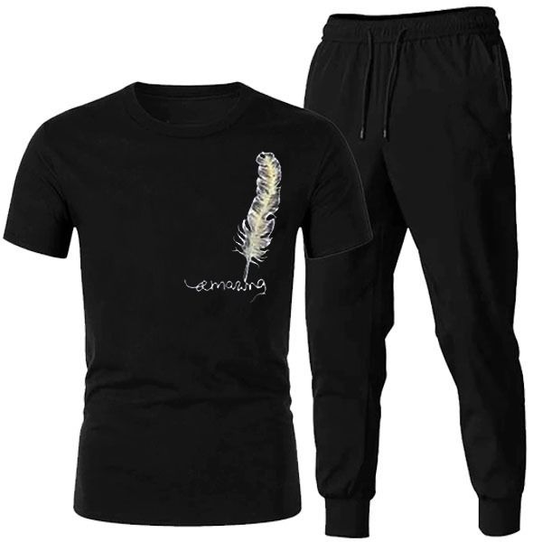 Tracksuit Amazing Trendy Smart black t shirt And Trouser For boys &amp;amp; Men | Fitness Training Muscle Workout Gym track suit for Men