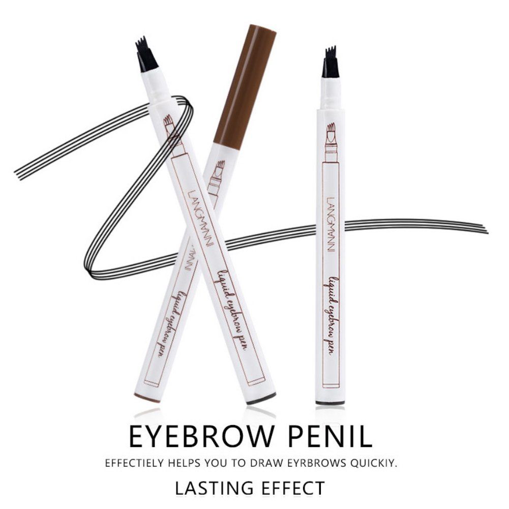 4 Tip Waterproof Eyebrow Pen | Waterproof Tattoo Tint Fine Sketch Liquid Eyebrow Pencil | Creates Natural Makeup Effect View Gallery - Pakistan