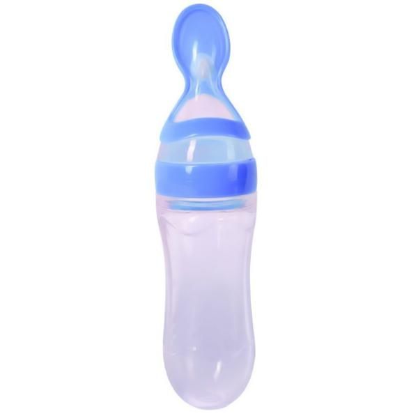 Silicone Bottle Feeding Baby Spoon Feeder - Best Quality Spoon Feeder - Random Color View Gallery - Pakistan