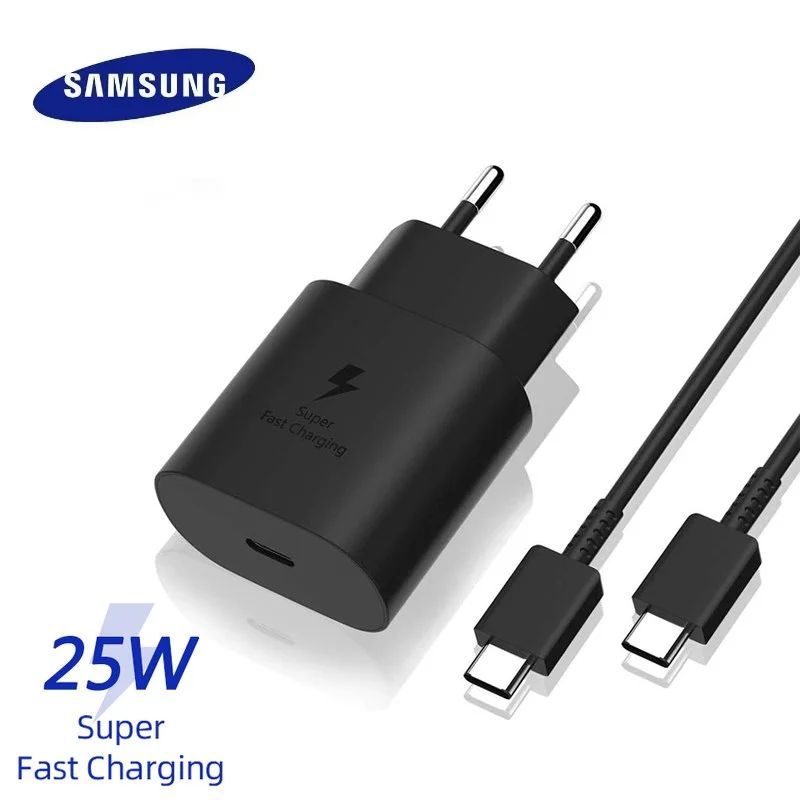 Samsung 25W Charger | Super Fast Charging | USB Type C Fast Charger With Box | Samsung 25w PD Adapter
