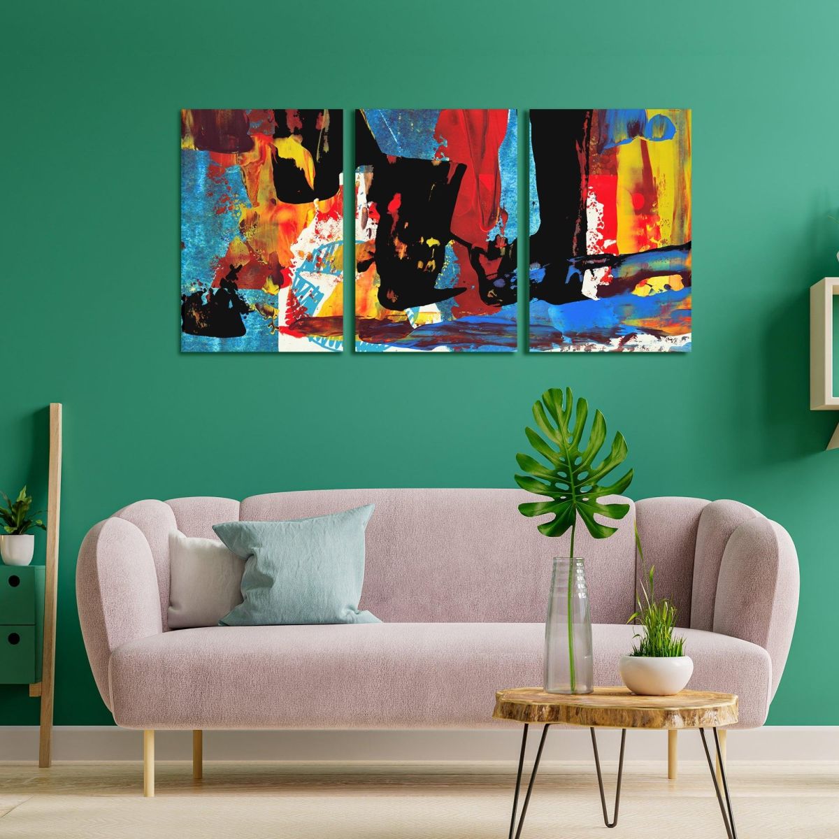 3D  Wall Art Panels Frame Canvas painting Modern Wall Art SET OF 3 - Online Shopping in Pakistan - BUNDLIV