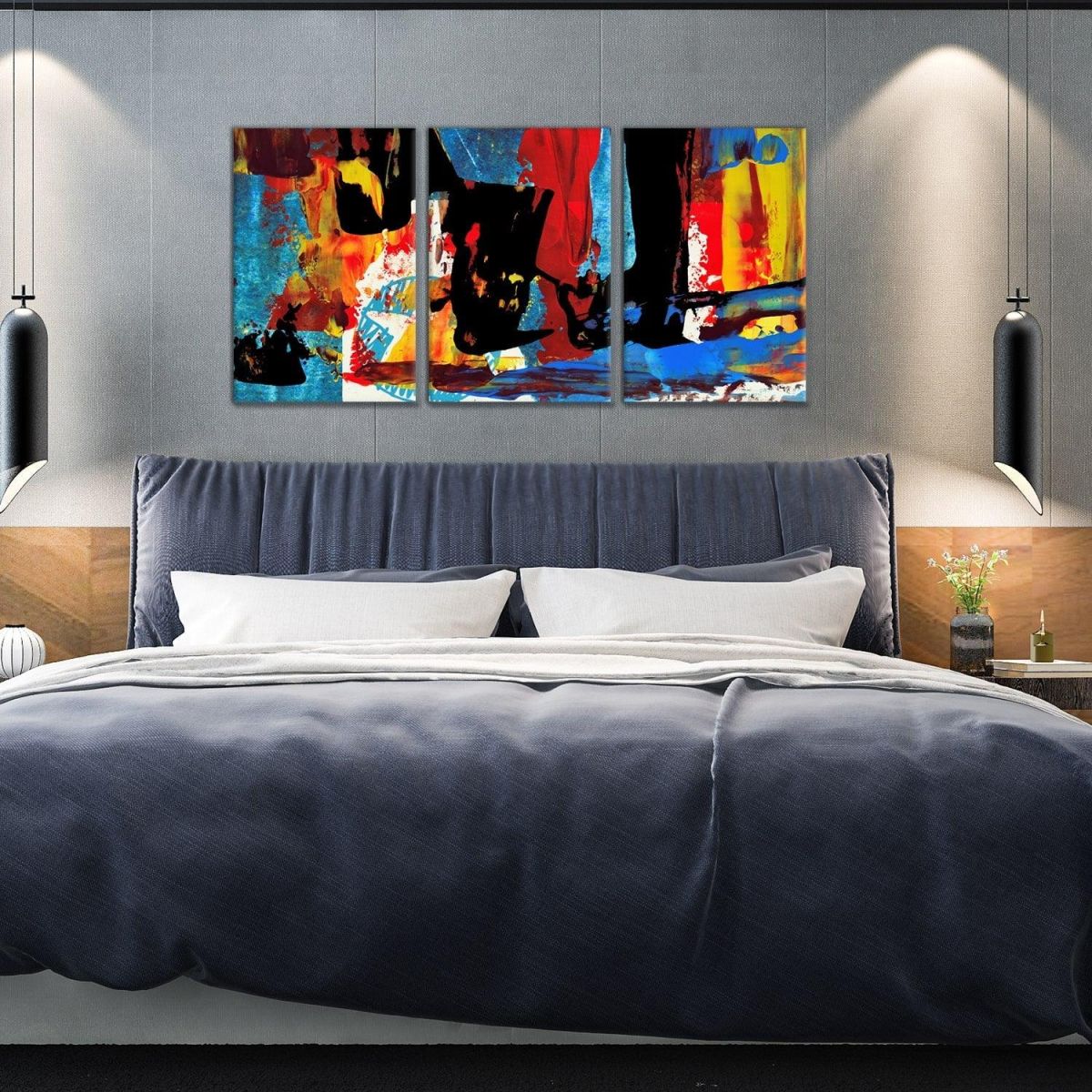 3D  Wall Art Panels Frame Canvas painting Modern Wall Art SET OF 3 View Gallery - Pakistan