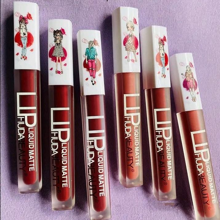 6 Pcs High Pigmented Matte Finish Lip Gloss - Multicolor Collection View Gallery - Pakistan