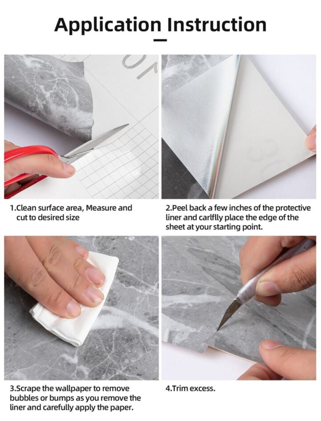Self Adhesive White Marble Sheet Sticker For Kitchen, Cupboard, Wall – Anti Oil And Heat Resistant Wallpaper - 02 Meter View Gallery - Pakistan