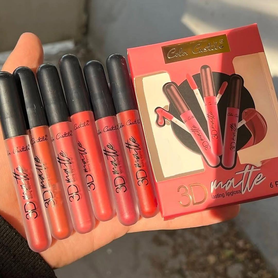 Color Castle 3D Matte Long Lasting Lipgloss [Pack of 6] | 3D Matte Lipgloss