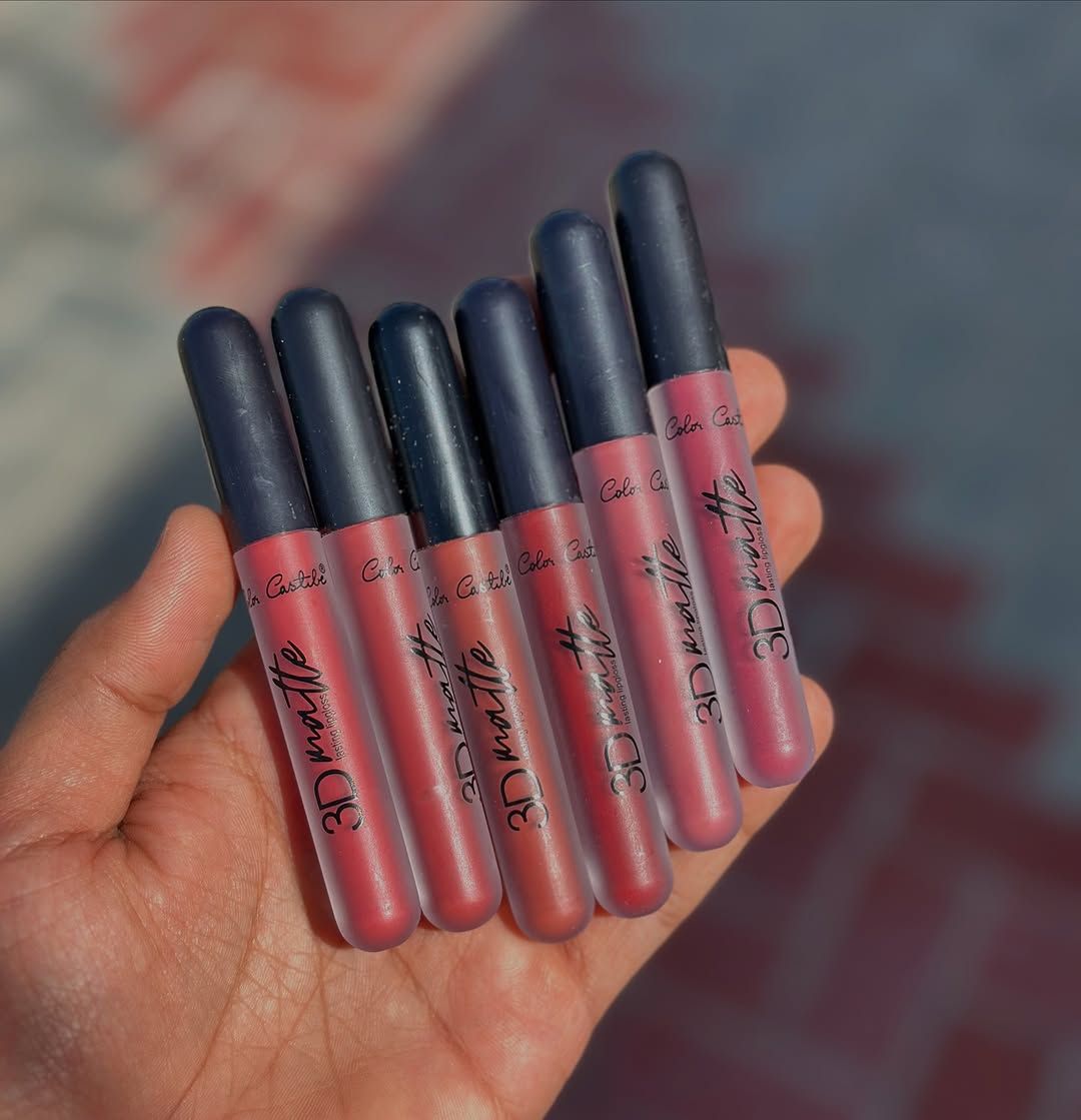 Color Castle 3D Matte Long Lasting Lipgloss [Pack of 6] | 3D Matte Lipgloss View Gallery - Pakistan