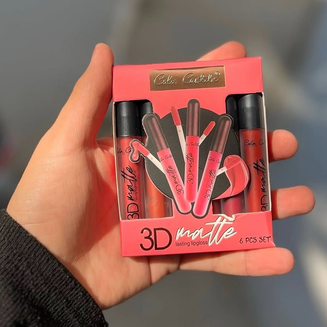 Color Castle 3D Matte Long Lasting Lipgloss [Pack of 6] | 3D Matte Lipgloss View Gallery - Pakistan