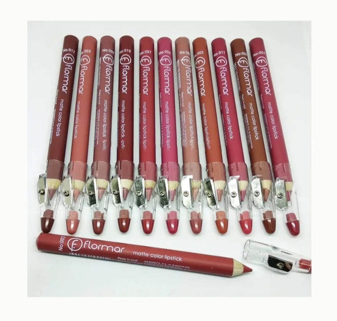 Set of 12/6 Pcs Matte Nude Colors Lip Liners Pigmented Lip Pencils View Gallery - Pakistan