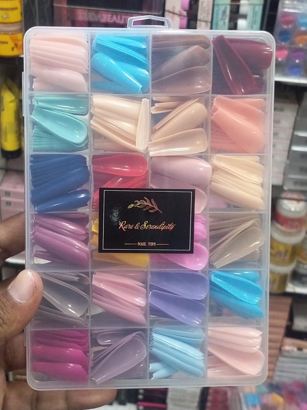 Rare &amp; Serendipity NAIL TIPS [576 pieces] in each Box | With Glue View Gallery - Pakistan