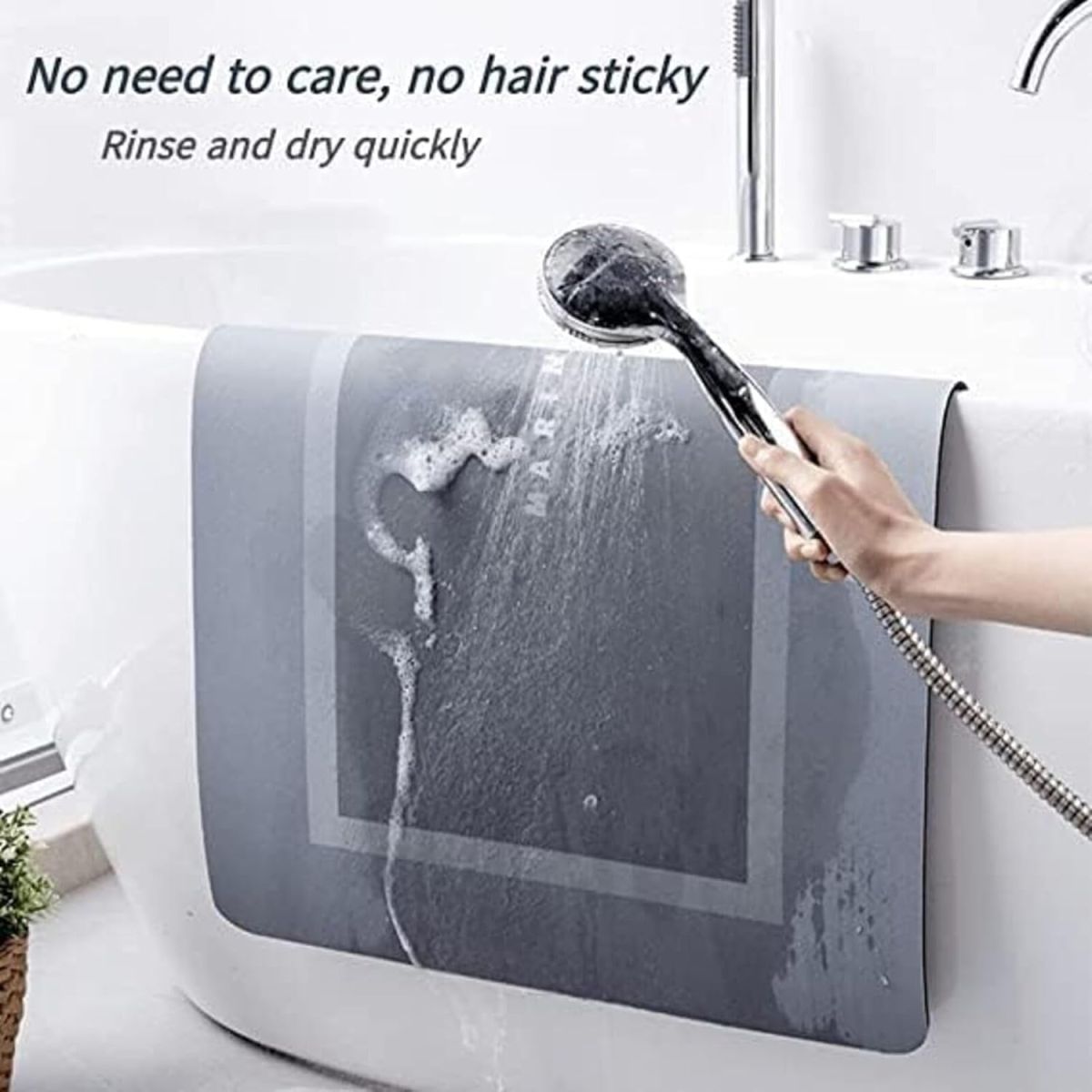 Best Quality Quick-Dry Non-Slip Home Mat – Absorbent, Washable Square Floor Mat for Bathroom, Kitchen &amp; Entryway - Random Color View Gallery - Pakistan