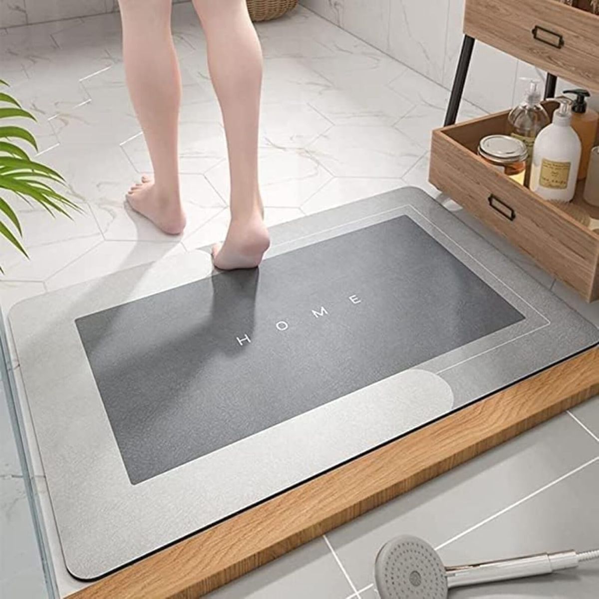 Best Quality Quick-Dry Non-Slip Home Mat – Absorbent, Washable Square Floor Mat for Bathroom, Kitchen &amp; Entryway - Random Color View Gallery - Pakistan