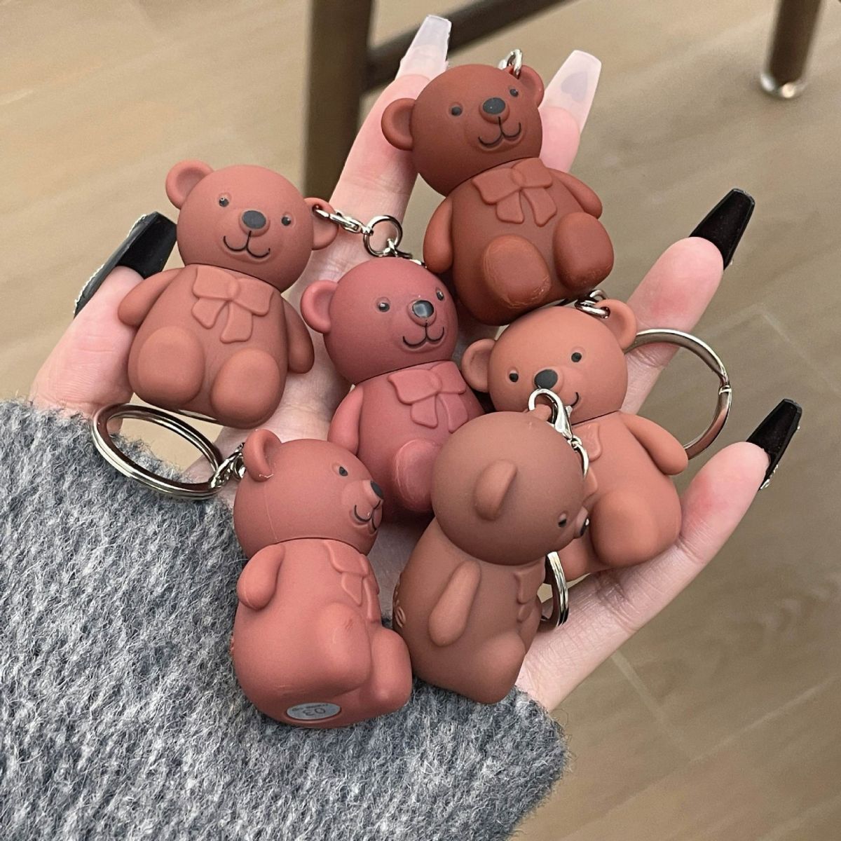 6-Piece Cute Bear Keychain Liquid Lipstick Set – Mist Matte Velvet Finish, Moisturizing Lip Stain, Waterproof &amp; Long-Lasting Lip Gloss (6 Colors) View Gallery - Pakistan