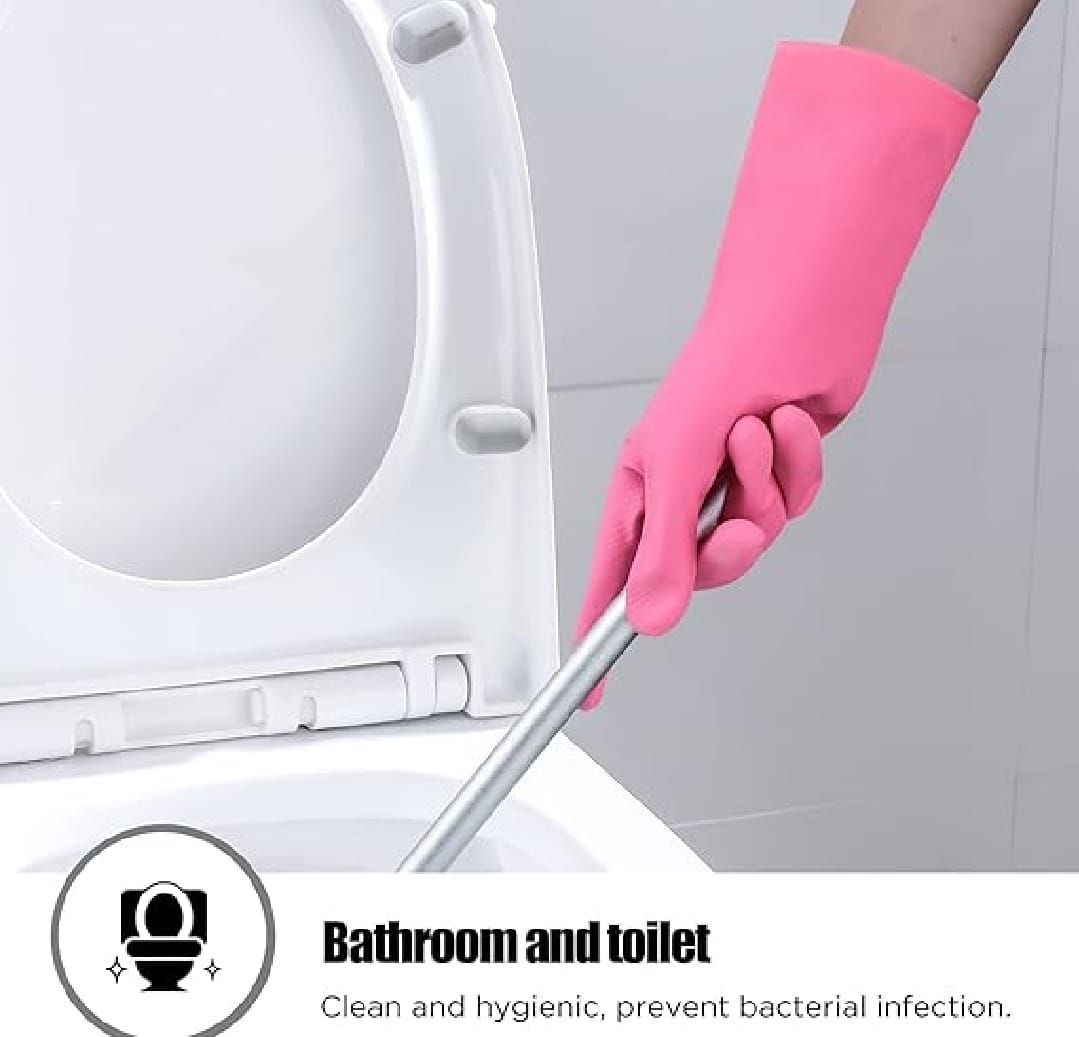 1 Pair Cleaning Gloves Kitchen waterproof Dishwashing Gloves Rubber Kitchen Gloves Antibacterial Dish Gloves View Gallery - Pakistan