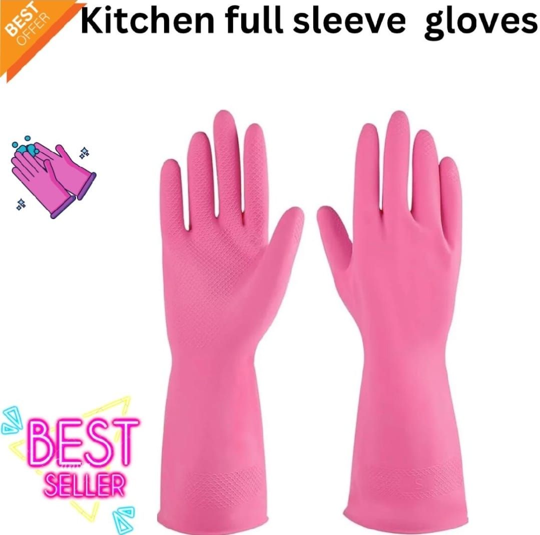 1 Pair Cleaning Gloves Kitchen waterproof Dishwashing Gloves Rubber Kitchen Gloves Antibacterial Dish Gloves View Gallery - Pakistan
