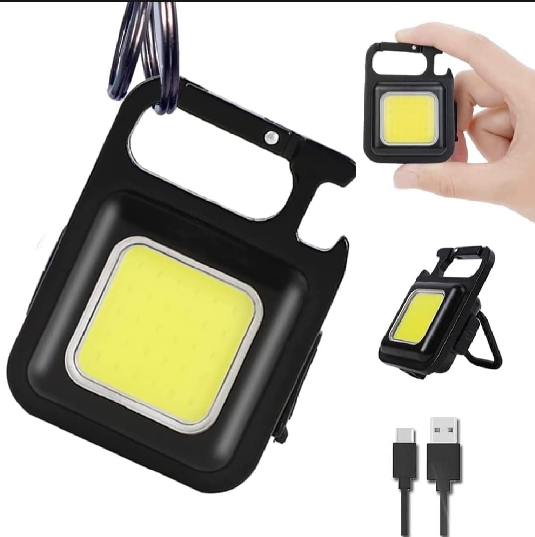 COB Small Flashlight, Keychain Work Light, USB Rechargeable, Mini LED Handheld t, 3 Light Modes Portable Pocket Light for Gift, Camping Emergency Fishing View Gallery - Pakistan