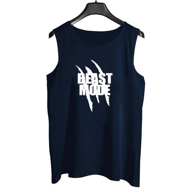 Beast Mode Sando tank top for Men [Navy Blue] | Workout Tank top gym shirts for men View Gallery - Pakistan